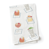 Bourbon Cocktail All-over Print Tea Towel