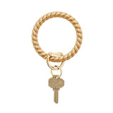 Silicone Big O® Key Ring - Solid Gold Rush Braided