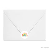 Bright Rainbow Round Stickers
