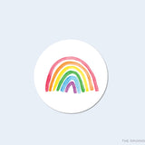 Bright Rainbow Round Stickers