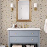 Butterfly Grasscloth Wallpaper