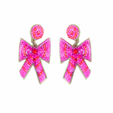 Pink & Red Bow Earrings