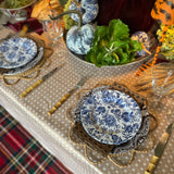 10” Melamine Dinner Plate, CHINOISERIE GARDEN BLEU, Set of 6