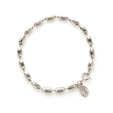 Charleston Rice Bead Bracelet (Shiny Silver)
