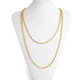 Charleston Rice Bead Necklace (Shiny Gold)