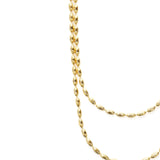 Charleston Rice Bead Necklace (Shiny Gold)