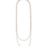 Charleston Rice Bead Necklace (Shiny Silver)