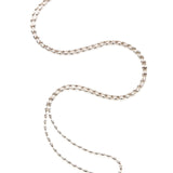 Charleston Rice Bead Necklace (Shiny Silver)