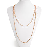 Charleston Rice Bead Necklace (Rose Gold)
