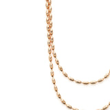 Charleston Rice Bead Necklace (Rose Gold)