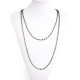 Charleston Rice Bead Necklace (Gunmetal)