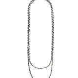 Charleston Rice Bead Necklace (Gunmetal)