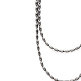 Charleston Rice Bead Necklace (Gunmetal)