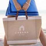 White Cabana Life Logo Jute Bag
