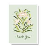 Thank you Pink Botanical Card