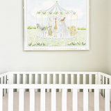 The "Merry-Go-Menagerie Blue Carousel" Fine Art Print