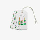 Champagne Bottle Gift Tags [Set of 8]