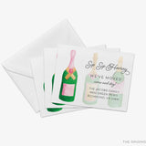 Champagne Bottle Moving Announcement