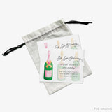 Champagne Bottle Moving Announcement