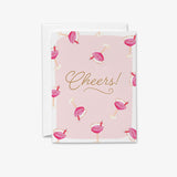 Cheers Pink Cocktail Greeting Card