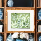 Chinoiserie Abstract en Vert Art Print (11x14in)