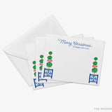 Christmas and New Years Holiday Flat Notecards [Sets of 8]