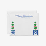 Christmas and New Years Holiday Flat Notecards [Sets of 8]