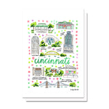 Cincinnati, OH Map Card