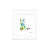 The "Cowboy Boot, Blue" Fine Art Print