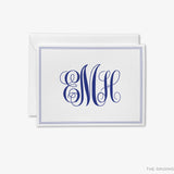 Curly Monogram Greeting Cards