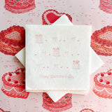 Happy Galentines Day Premium Cocktail Napkins | Party Pack of 12 | Designer Paper Napkins
