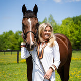 Tassley White Sport Tunic with Brown & Orange