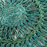 Loopy straw placemats, emerald, set of four