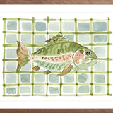 The "Plaid Atlantic Fish" Watercolor Animal Fine Art Print