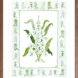 The "Boots Charms" Watercolor Fine Art Print, Flower Charm Series