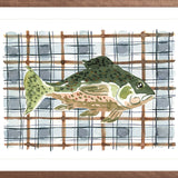 The "Plaid Pacific Fish" Watercolor Animal Fine Art Print