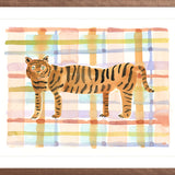The "Plaid Tiger" Watercolor Animal Fine Art Print