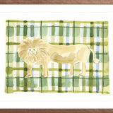 The "Plaid Lion" Watercolor Animal Fine Art Print