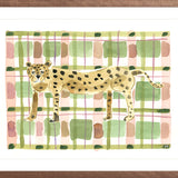 The "Plaid Leopard" Watercolor Animal Fine Art Print