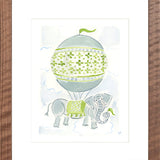 The "Hot Air Balloon Menagerie Elephant" Fine Art Print