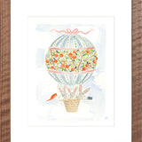 The "Hot Air Balloon Menagerie Bunnies" Fine Art Print