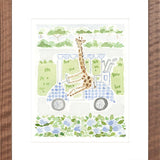 The "Golf Cart Giraffe" Fine Art Print