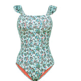 Leonor Flutter One-Piece Swimsuit  in Cheeta- FINAL SALE