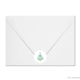 Evergreen Branch Round Stickers