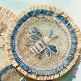 Bee straw coasters