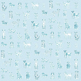 Pups Light Blue Fabric