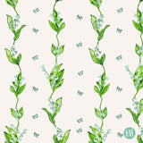Lily Lines Fabric- Cream