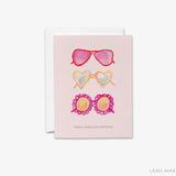 Fabulous Heart Glasses Birthday Card
