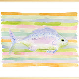 The "Fishing for Rainbows" Watercolor Fish Fine Art Print