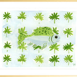 The "Palm Queen Blue" Watercolor Fish Fine Art Print
